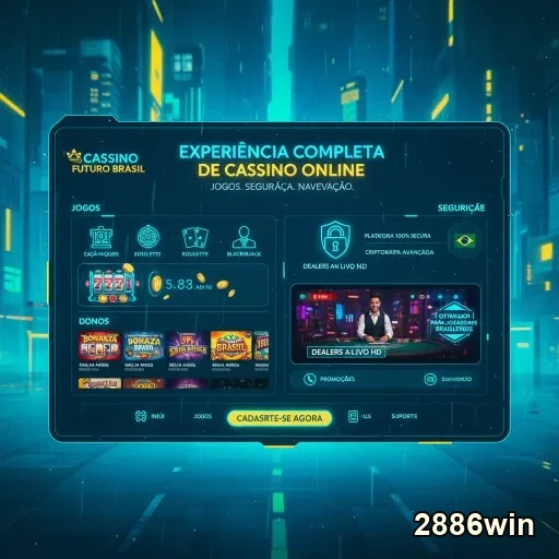 Celular mostrando o aplicativo cassino 2886win na tela